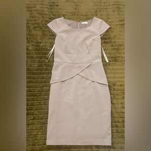 Calvin Klein light grey cocktail, office dress